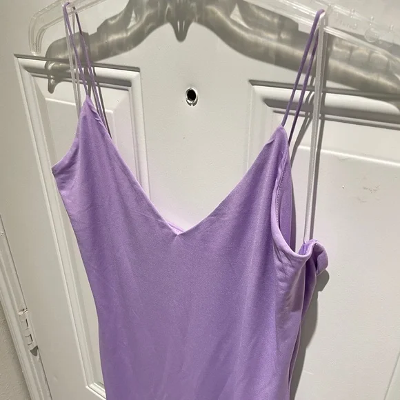 Love Tree Lavender Purple Spaghetti Strap Bodycon Slip Mini Dress Size XL Sexy - Picture 8 of 9